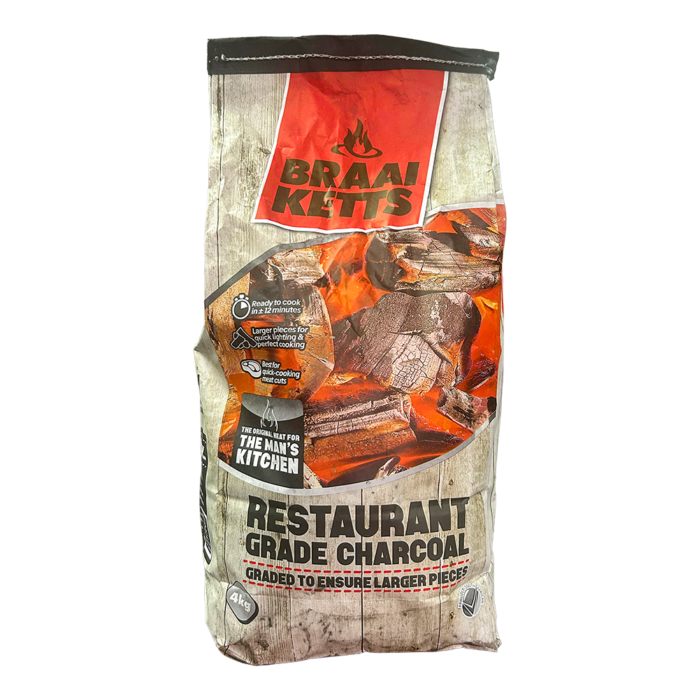 Braai Ketts Restaurant Grade Charcoal 4KG