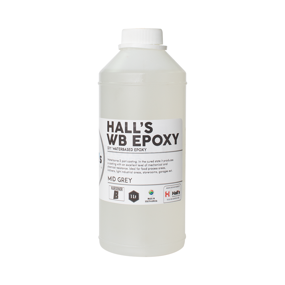 Hall's Water Based Epoxy Mid Grey And Std Colours 5L