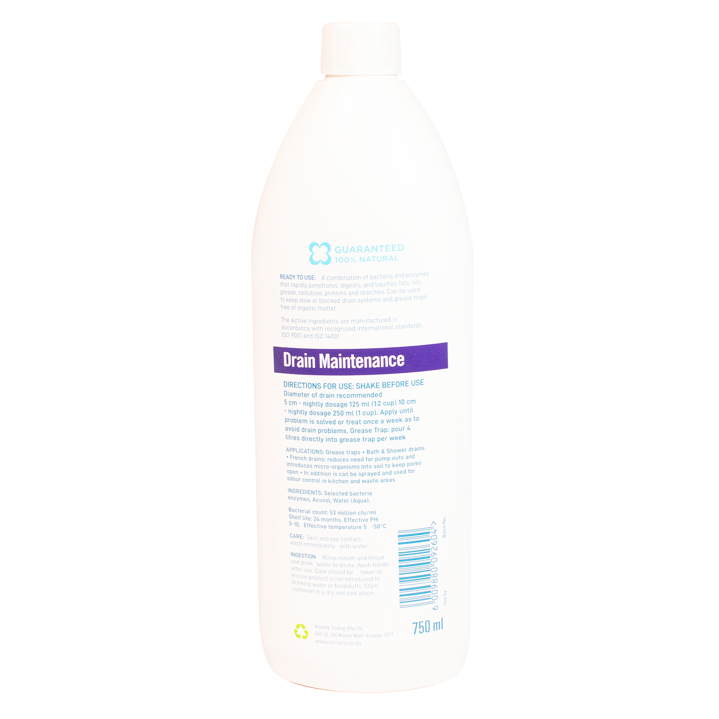 Nu-Eco Drain Maintenance Treatment (liquid) - Hall's Retail