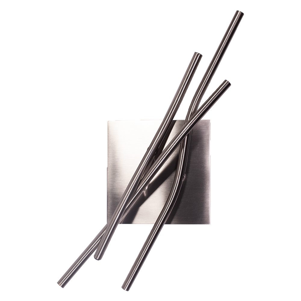 Wall Light 85 x 300mm Brass + White