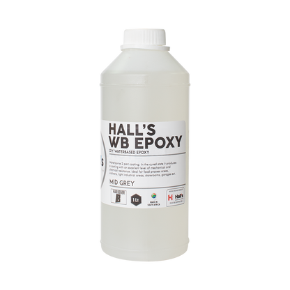 Hall's Water Based Epoxy Mid Grey And Std Colours 5L