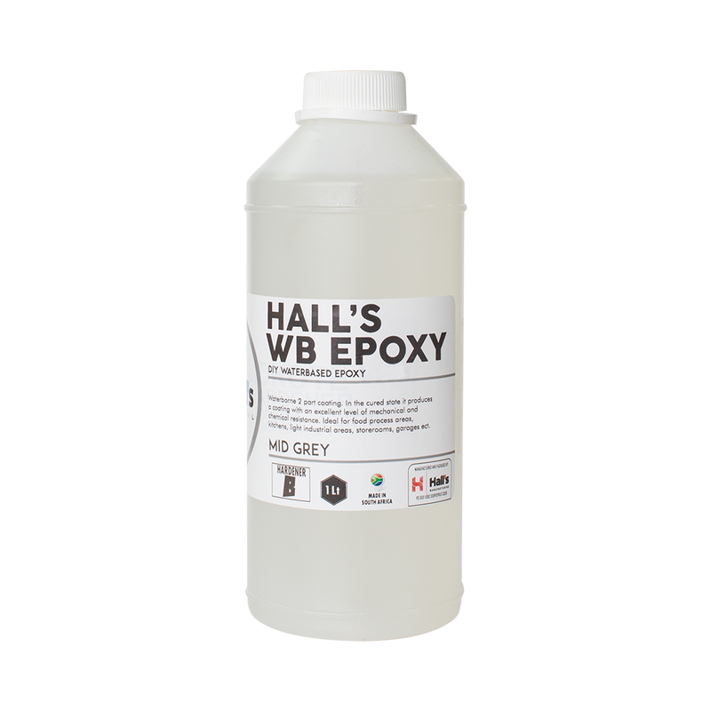Hall's Water Based Epoxy Mid Grey And Std Colours 5L