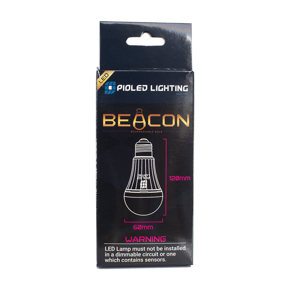 Beacon 6W 3 in 1 Rechargeable Bulb