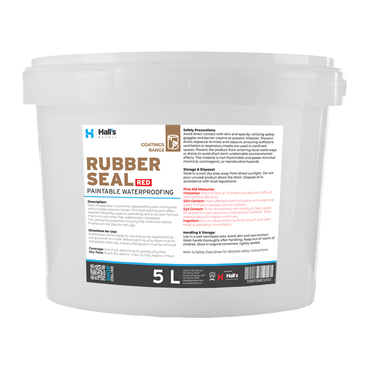 Hall's Rubber Seal - Paintable Waterproofing