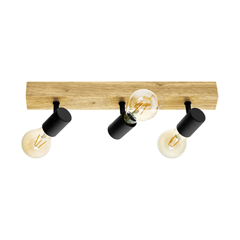 Townshend 3 Spot 3L E27 60w Oak/Black