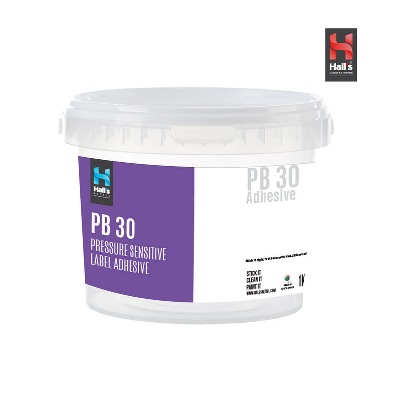 Pb30 Plastic Bucket Label Adhseive - Hall's Retail