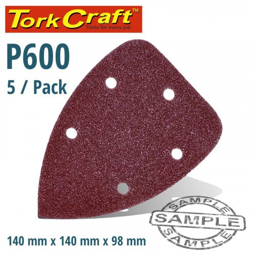 Sanding Triangle 5pc 140mm X 98mm with Hook & Loop