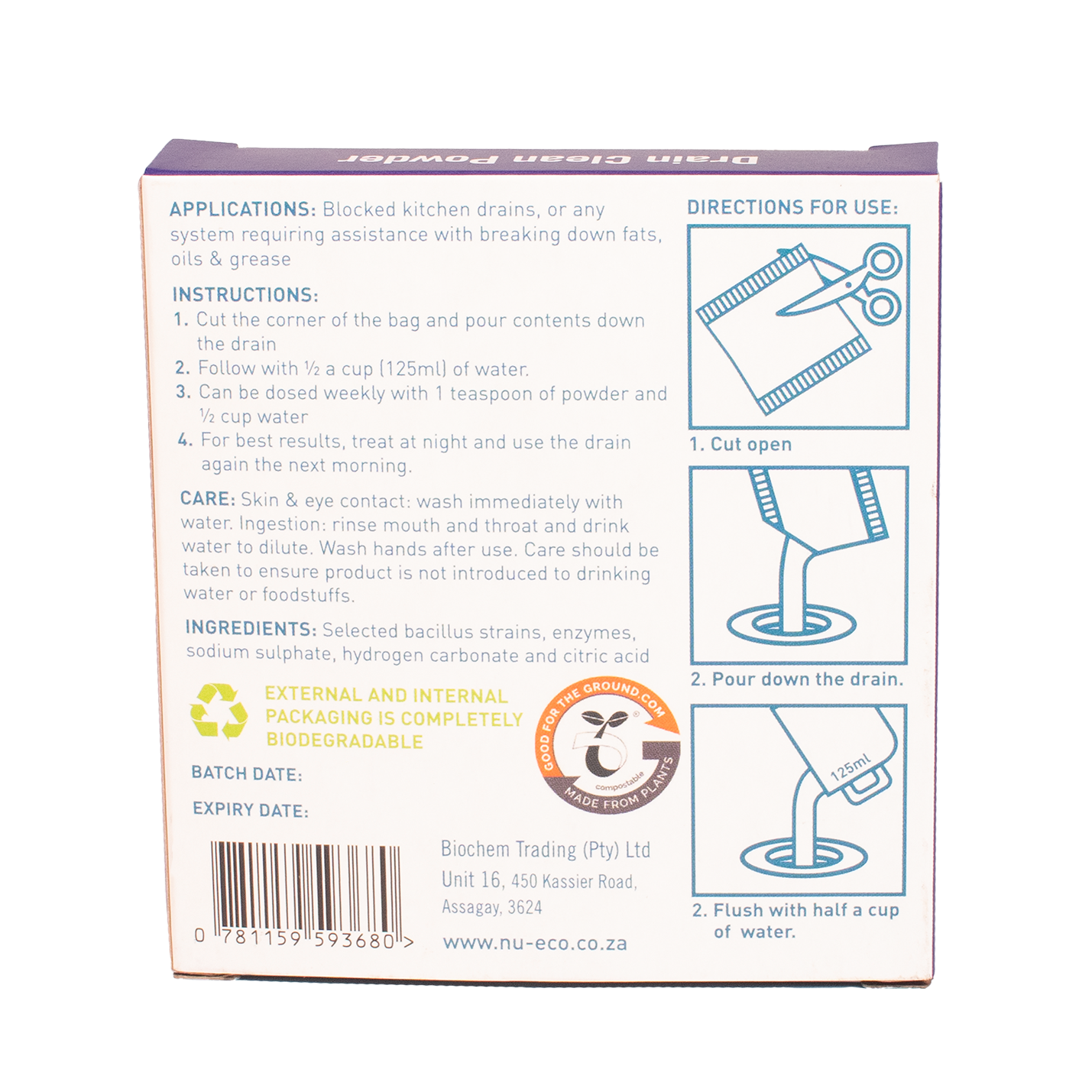 Nu Eco Drain Powder - Hall's Retail