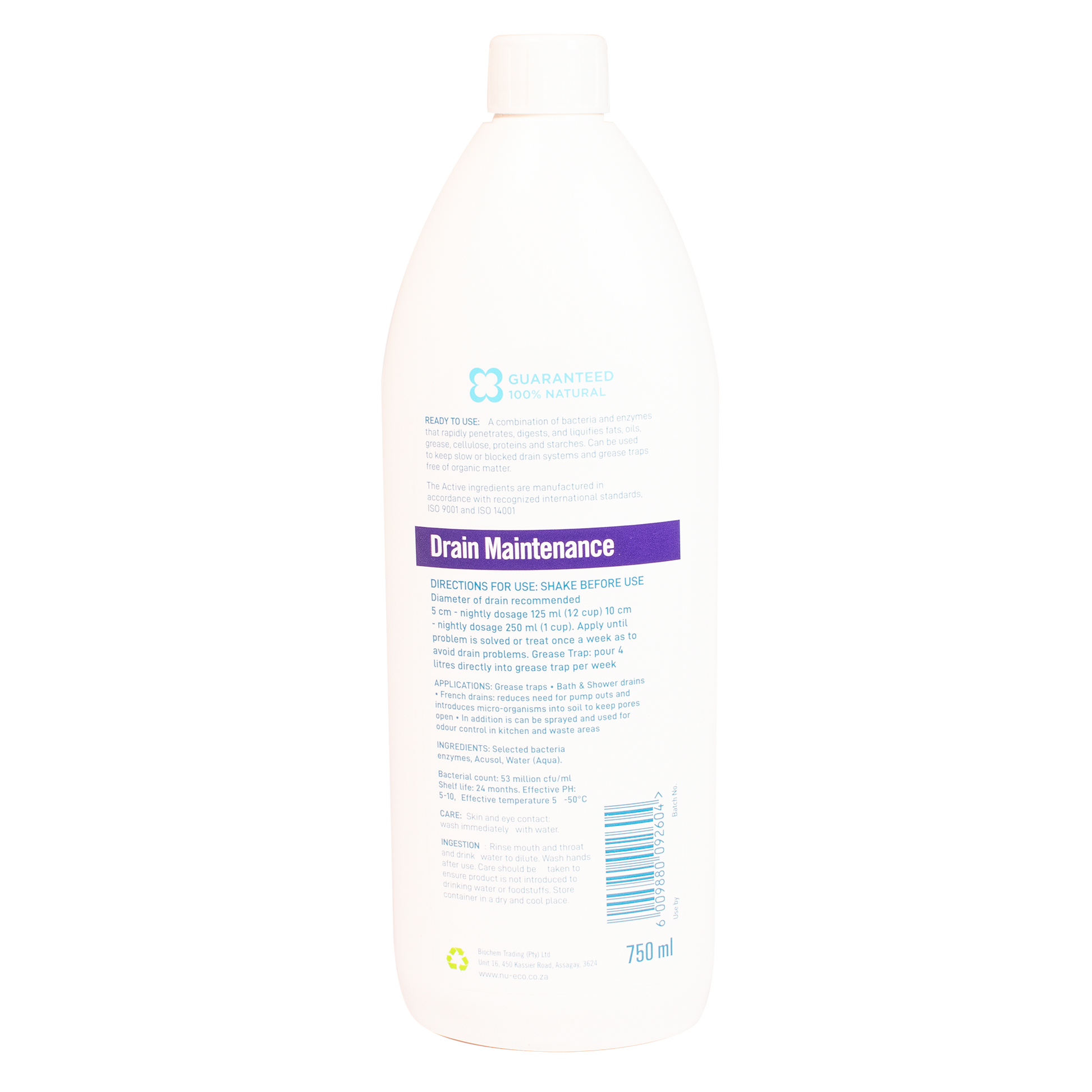 Nu-Eco Drain Maintenance Treatment (liquid) - Hall's Retail