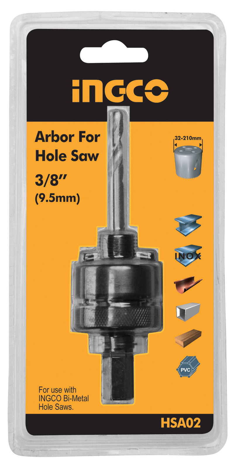 Arbor Hole Saw Sh:16mm 32-210