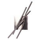 Wall Light 85 x 300mm Brass + White