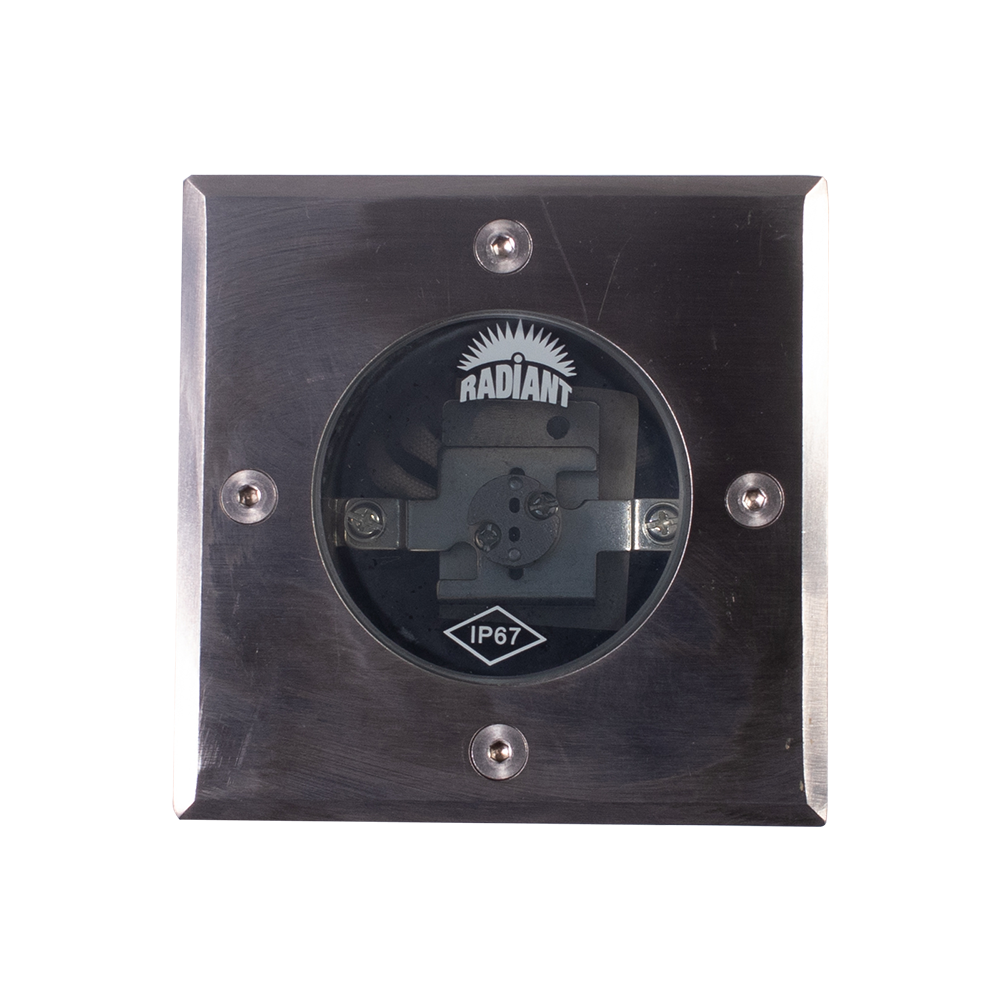 Ground Light Halogen Gz10 Ss Recessed Small Square Outdoor