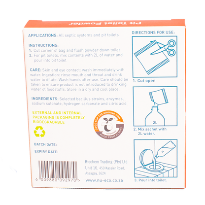 Nu Eco Pit Toilet Powder - Hall's Retail